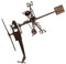 TOYANDONA Hubschrauber Garten Rasen Dekorative Hof Segelboot Wind Anzeige Dach Garten Dekoration Yard Decor
