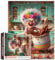 Oma Backen Jigsaw Puzzles für Erwachsene Buntes Küchenchaos 1000 Teile Puzzles für herausfordernde Familienaktivitätsspiele Schokoladenspritzer Kunst Jigsaw Puzzle DIY Handwerk Puzzles Home Decor