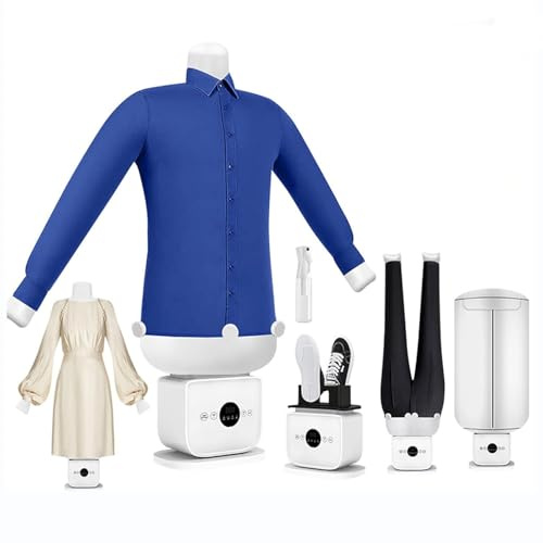 STIDEsknautic Plancha Camisas Hinchable,Robot Planchado,para Todo Tipo de Telas, Ropa y Calzado,Temperatura y Tiempo Ajustables,Secado y Planchado 360° sin Puntos Ciegos,para hogar