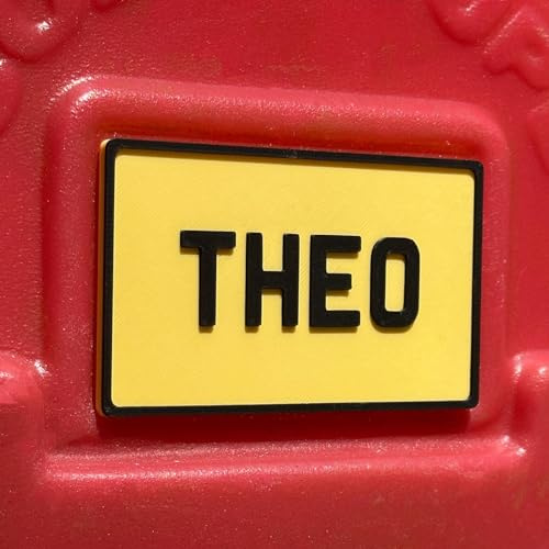 Made Happy Personalised Number Plate Set Compatible with Little Tikes Cozy Coupe | Front & Back Registration Plates | Custom Ride On Car Accessories | 3D Printed Handmade in UK