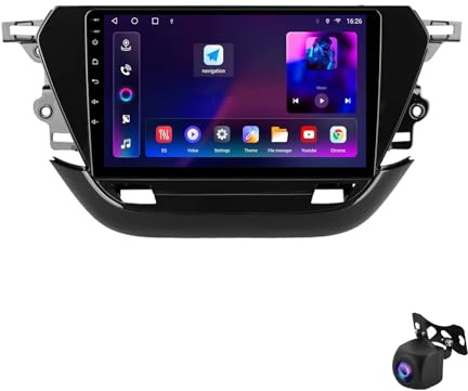 2 DIN Pantalla Radio para Opel Corsa F 2019-2023 9 Inches Android 15 Coche Pantalla Steering Wheel Controls para, 4 Core 2G+32G