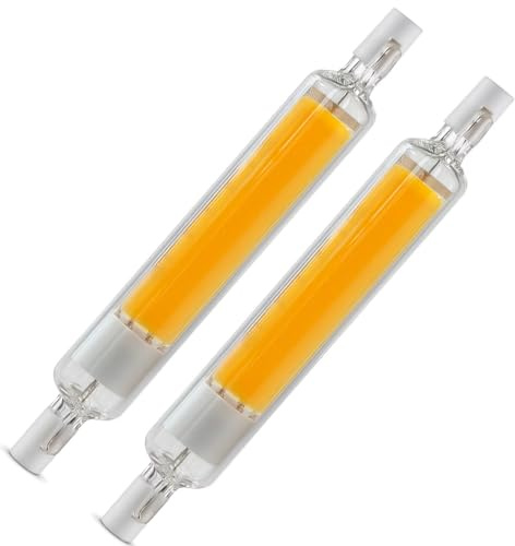DafuDaGui R7S LED 78mm dimmbar 20W, R7S LED Lampe Ersatz für 200W J78mm Halogenstab, Warmweiß 3000K 3000LM, AC 230V, kein Flackern, 360° Abstrahlwinkel, CRI>85 – 2 Stück
