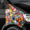 Auto-Dress Stickerbomb Auto-Folie mit Luftkanal-Technik für 3D Car-Wrapping (100x150cm, Design: Cartoon, Farbe: Bunt, Finish: Glanz)