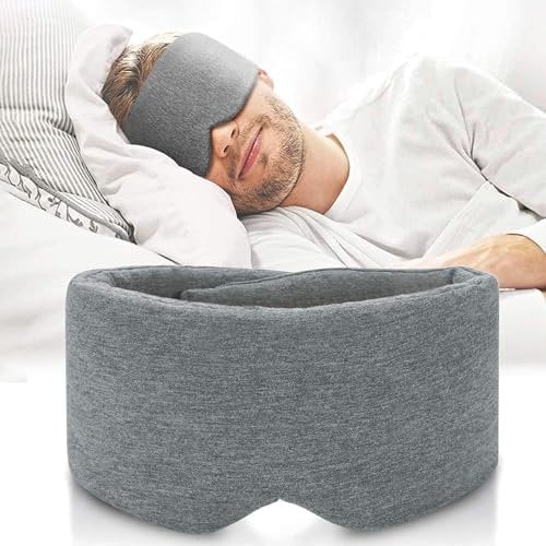 Handgefertigte Schlafmaske aus Baumwolle – neues Design, lichtblockierende Schlafmaske, weich und bequem, Augenform, Blinder, Augenform, Flugzeug, mit Tasche für Schlafen und Reisen, für Damen, Herren