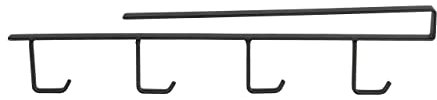 WENKO Schrankeinsatz Tassenhalter für 4 Tassen, Schrankeinhänger Küche für 4 Tassen, 7 x 33 x 1.5 cm Multicolor