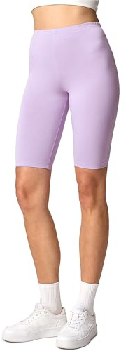 Merry Style Damen Sport Leggings kurz Sportleggings Radlerhose Sporthose aus Viskose MS10-145 (Hellviolett, XXL)