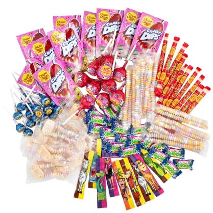 Chupa Chups Teenager Süßigkeiten Mix, 100-teilig mit Lollis, Kaugummis und Bonbons von Center Shock und Chupa Chups, geeignet für Geburtstag und Weihnachten, 1000g