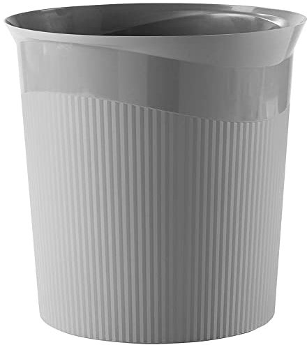 HAN Papierkorb Re-LOOP, 6 STÜCK, nachhaltig und umweltfreundlich 100% recycled, 13 Liter Volumen, junges Design, schick und stabil, 18148-991, dunkelgrau