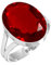 Jeweloporium 925 Silber Ringe für Frauen Größe 64(20.4) Rot Rubin simuliert mit Stein Solitär Silber Ringe Weihnachten - Geschenk Kostüm Schmuck