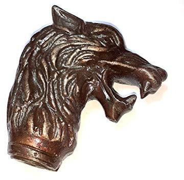 Ganga Nautical Gehstock mit Löwenkopf-Griff, Aluminium, Sammlerstück, Brown