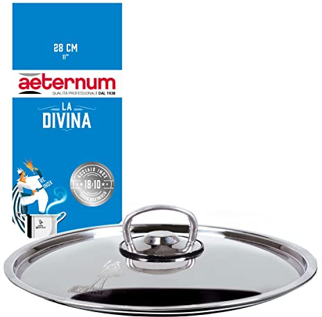 Aeternum La Divina, Coperichio universale, Acciaio Inox, Diametro 28 cm, Acciaio