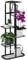 Relaxdays Scaffale Portafiori in Metallo, Fioriera da Esterno e Interno, 6 Mensole Porta Piante, 107 x 44 x 24 cm, Nero, Acciaio, 1 pz