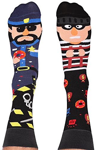 Nanushki Verrückte Lustige Socken Polizei Motiv (Policeman, 44-46)