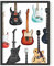HAUS AND HUES Vintage-Musikposter, 90er-Jahre-Gitarre, Raumdekoration, Indie-Poster, Vintage-Dekoration für Schlafzimmer, 80er-Jahre-Retro-Musik-Dekor-Poster für Zimmer, ästhetisch, 90er-E-Gitarren