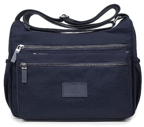 VOLGANIK ROCK Kleine Handtasche Damen aus Wasserabweisendes Nylon Umhängetasche Damen Mittelgroß Leichtgewichte Umhängetasche Schultertasche Crossbody Bag Tasche für Den Alltag Reisetasche
