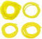 HUAZIZ 4 Pezzi 1.5 Meter Tubo del carburante Benzina Universale Flessibile olio gasolio Tubo Dell' Acqua Tubo Dell’olio Diesel Tubo per Benzina con 4 Dimensioni Diverse(Giallo)