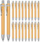 OSDUE Kugelschreiber Set, 20 Stück Bambus Kugelschreiber, Hochwertiger Bambus Kugelschreiber, Holzkugelschreiber für Schreiben, Journaling, Schule, Bürobedarf, Abschlussgeschenk