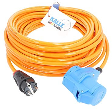 CEE Adapterleitung Kalle Blue Extreme Signal SCHUKO auf CEE Winkelkupplung 3G 2,5mm² 5 Meter