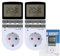 Digital Zeitschaltuhr, Elektrische Zeitschaltuhr Steckdose mit LCD-Anzeige Deutsche System und Tasten mit 10 konfigurierbare Programme 12/24h Modus für Steckdose, Licht (2 Stück)