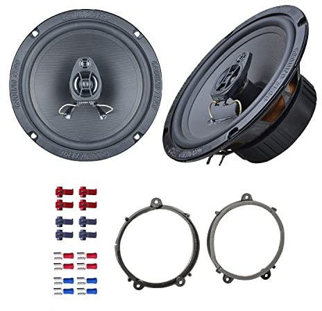 Ground Zero GZFF6.5 Lautsprecher mit Einbauset passend für Renault Twingo II ab 2007 Türen vorne 240 Watt 165mm 2 Wege Koax