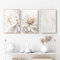 3er Poster Set Weiß Rose Blume Bilder, Moderne Leinwandbilder, Ohne Rahmen Wandbilder, Boho Bilder Set Wanddeko für Wohnzimmer Schlafzimmer (40x50cm)