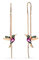 Einzelstück® Ohrringe mit Vogel Anhänger 925 Sterling Silber Ohrhänger I 14K vergoldet Cubic Zirkonia I Echtschmuck (Kolibri Ohrringe Rosegold)