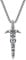KINGWHYTE Sword Necklace 925 Sterling Silver Viking Runes Vegvisir Pendant Vintage Amulet Jewellery for Men Women