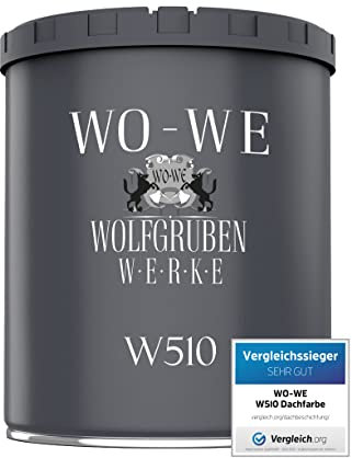 WO-WE Vernice per tetto Pittura Manto di Copertura W510 Grigio argento simile RAL 7001-750ml