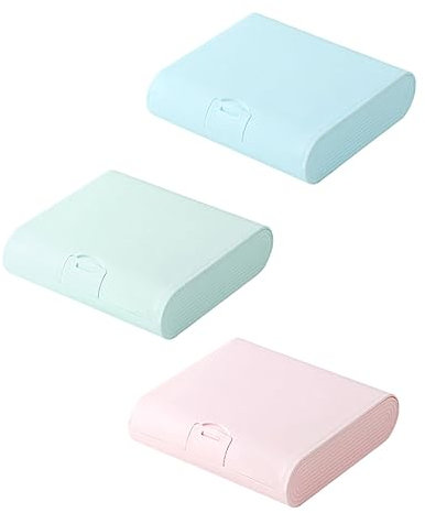 COHEALI 3er-box Desktop-aufbewahrungsbox Organisator Für Gesichtsbedeckungen Clip Zur Aufbewahrung Der Gesichtsbedeckung Mini-schmuck-organizer Maskenbox Gesichtsmaske Plastik