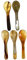 Yardwe Appetizer Spoons 5Pcs Multi-use Spoons ox Horn Small Spoons Natural Tea Spoon Coffee Spoon Household Natural Cake Vintage Coffee Spoon Cake Spoon 5 Piece Set Food Spoon Necessity