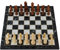 HBS GAMES Schwarzer Marmor Design Klassisches Schachspiel aus Holz 37 cm Schach und Dame Spiel Chess Board Set Perfektes Familienspiel mit Handgefertigtes Hochwertiges Schachbrett