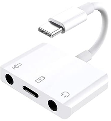 External Sound Card 3 in 1 Type-C to 3.5mm Audio Earphone Interface Adapter Type C External Stereo Sound Card to 3.5mm Audio Adapter Headphone