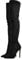 blingqueen Stivali da donna sopra il ginocchio con tacco alto elasticizzato, Velluto nero, 45 EU