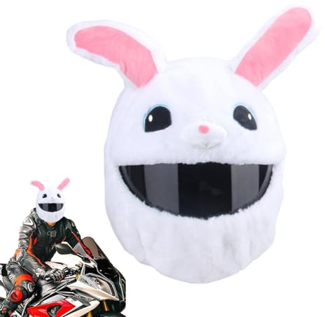 Imtrub Stoff- für Motorradhelm, Lustiger Helm-Überzug, Pelzige Motorradhelm-Abdeckung, Lustiges Design und Geschenke, Zubehör für Motorradhelme (Nur Überzug)