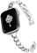 Newlibery Metall Band Silber Kompatibel mit Apple Watch Armband 38mm 40mm 41mm 42mm 44mm 45mm 46mm, Elegant Schlankes Einkettiges Damen Metallarmband Ersatz für iWatch Series 10/9/8/7/6/5/4/3/2/1/SE