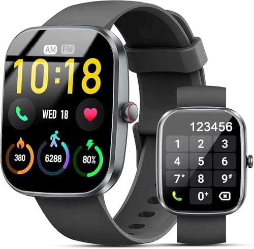 Smartwatch Uomo Donna con Effettua o Risposta Chiamate, 1.91 Orologio Smart watch con Sonno/Cardiofrequenzimetro, Fitness Tracker, 100+ modalità Sportive, IP68 Impermeabile