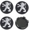 4 pièces Cache Moyeux pour Peugeot 60mm Cache Moyeu Aluminium+ABS Cache de Roue Centrale ABS Accessoires de Voiture, Noir