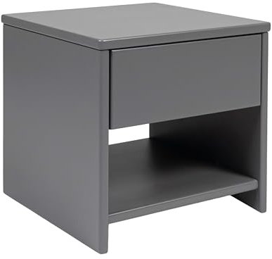 Krok Wood Nachttisch Julia aus Massivholz, Farbe Grau 40x40x40 cm (in Buche)