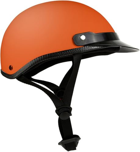 Casco Scodella Portatile Mezzi Caschi Jet, Mezzo Casco Da Motociclista Vintage Caschi Cromwell Casco A Scodella Scooter Motorino DOT/ECE Omologato Mezzo Elmetto Da Moto 5,55-60CM
