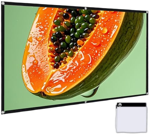 Écran de Projection Lavable 300 Pouces 16:9, Projecteur de Film D'extérieur Portable Pliable, pour Maison, L'arrière-Cour, Bureau, Camping(300in(663x373cm))