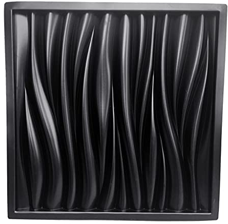 ROYJJ Molde de pared para hormigón, cemento, yeso, ladrillo, piedra, azulejos de jardín, patrón de ondas, cemento, decorativo, molde de azulejos de pared