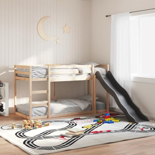 NQJIBUE Artikel-Stapelbett mit Rutsche und Leiter ohne Matratze 75x190 cm Kleines Einzel-, Betten & Zubehör, Betten & Bettrahmen