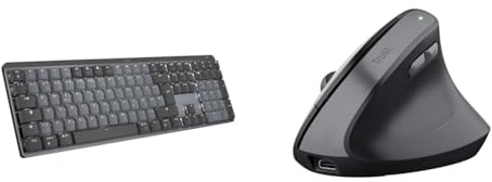 Logitech MX Mechanische kabellose & Trust Yuno Wiederaufladbare Vertikale Maus, Kabellose
