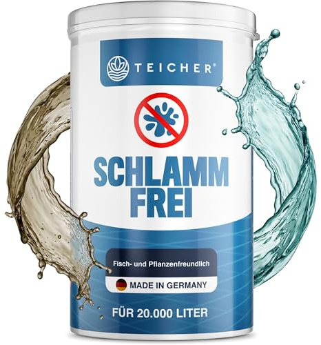 Teicher Teichschlamm Entferner Schlammfrei - Natürliche Teichreinigung mit Sauerstoff | Teichschlammentferner Teich | Langzeitwirkung | Made in Germany