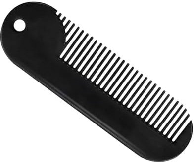 Sewroro Haarstylingkamm für Männer aus Zinklegierung Tragbares Bartpflegeprodukt Robuster Kamm für Haar und Bart Kompakt und Langlebig Rostfrei für Unterwegs