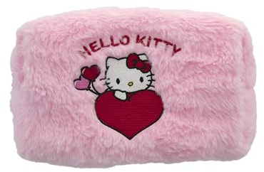 Hello Kitty - Trousse de Toilette - Fourrure - Rose - Produit Officiel Sanrio