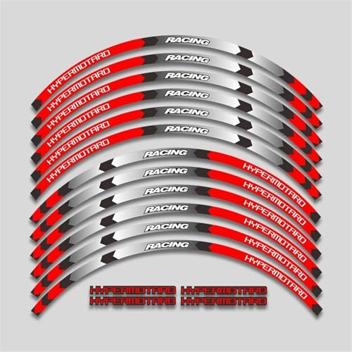 Adesivi Moto Ruota Riflettenti Decalcomanie Cerchi Per DUCATI Per HYPERMOTARD 939 821 796 950 1100(Style 8)
