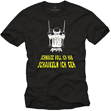 MAKAYA T-Shirt mit Witzigen Sprüchen - Lustiges Shirt für Männder Jungs Und Teenager - Schaukeln Ich GEH