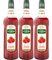 Sirop de Fraise Mathieu Teisseire, pour boissons, smoothies, milk-shakes, desserts, boissons gazeuses, cocktails avec ou sans alcool, bouteille de 1L - Pack de 3