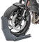 ConStands Easy Transport Fix - Motorrad Wippe Benelli Leoncino/Trail,TNT R,TNT 899/1130 für Anhänger Vorderrad Transportständer Motocross Roller grau